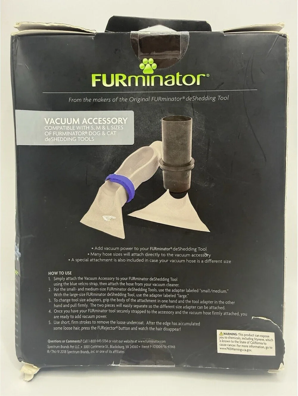 Furminator Vacuum Accessory Pet Deshedding Tool for Animal Dog Grooming Clippers